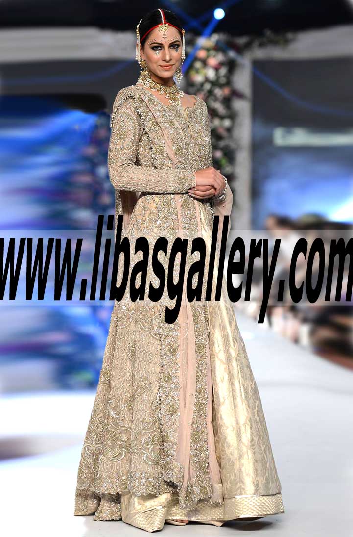 Miraculous Designer Wedding Gown Dress for Bride making the Women Vivacious