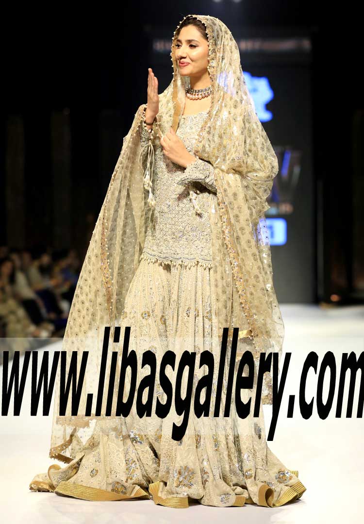 Captivating Designer Bridal Wedding Sharara Dress for Big Day