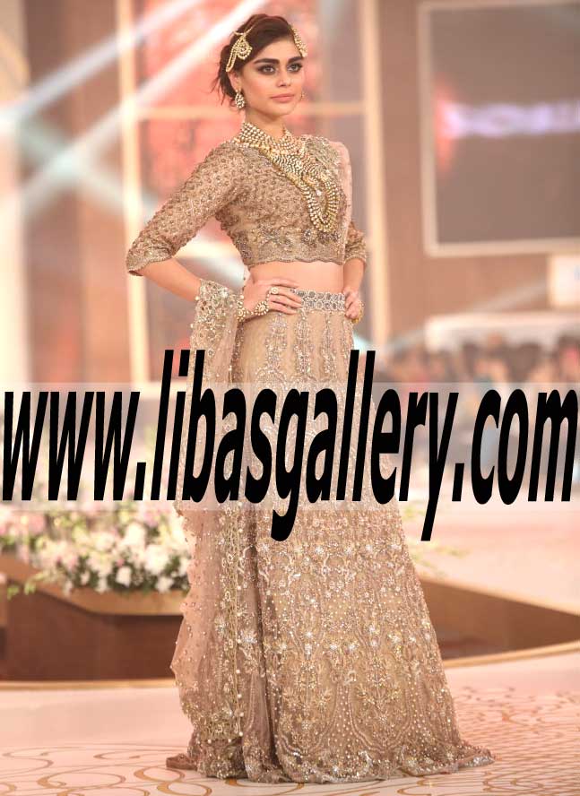 Luxurious Designer Lehenga Dress for Valima Reception and Wedding Events