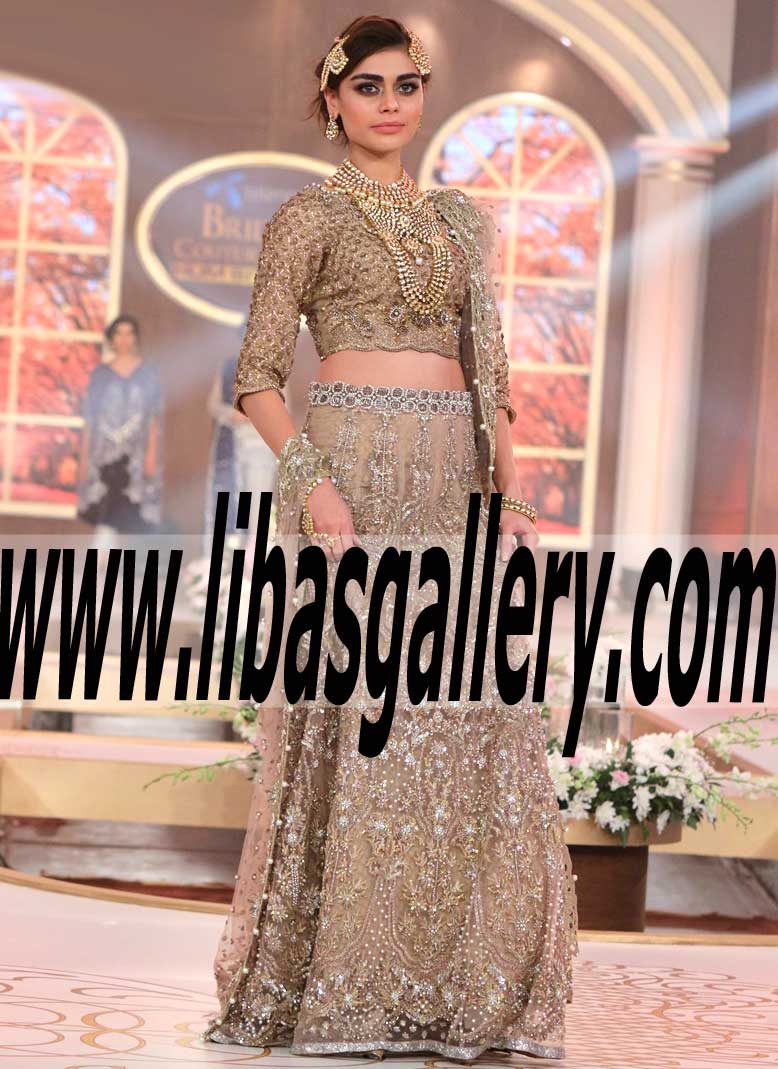 Luxurious Designer Lehenga Dress for Valima Reception and Wedding Events