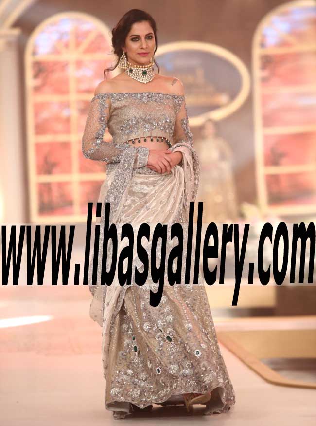 Outstanding Pakistani Designer Bridal Lehenga for Reception and Valima