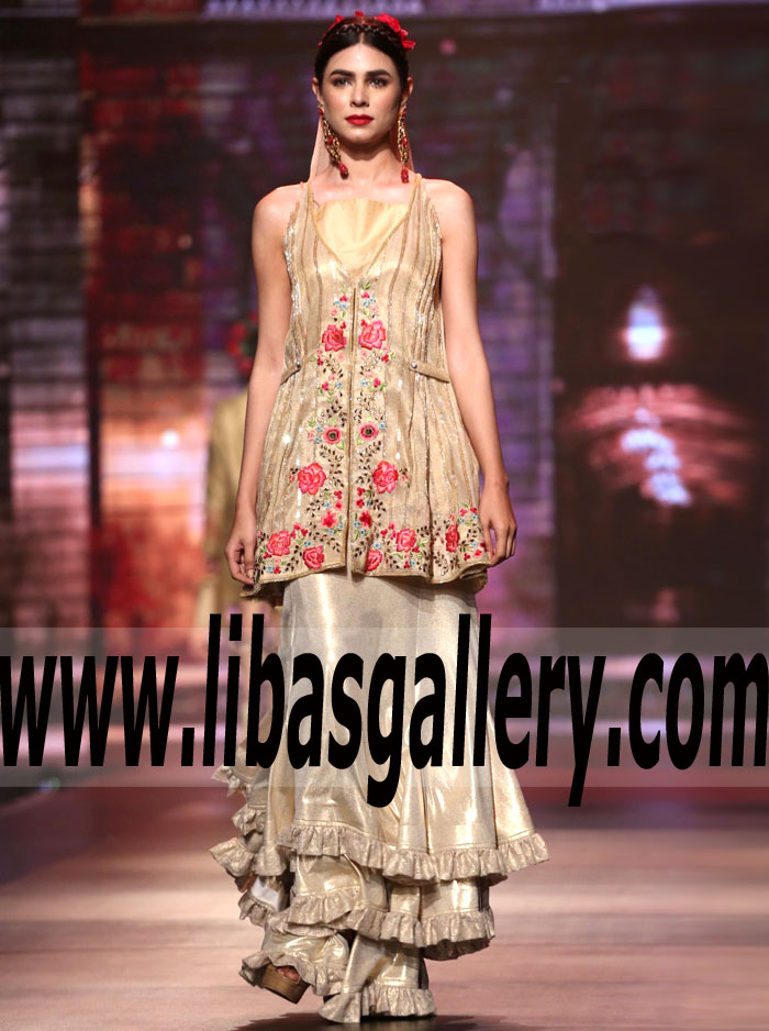 High Fashion Party Dress with beautiful Lehenga Skirt for Formal and Social Events