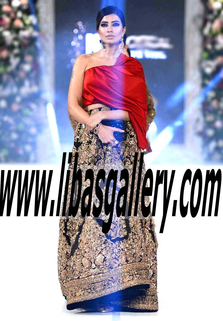 Modern Style Lehenga Dress with Exquisite Embellishments for Wedding Reception and Special Occasions 