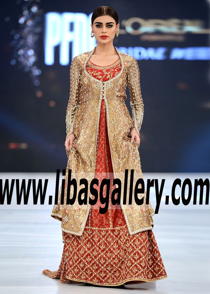 Outstanding Embellished jamawar Bridal Lehenga Dress for Wedding and Special Occasions