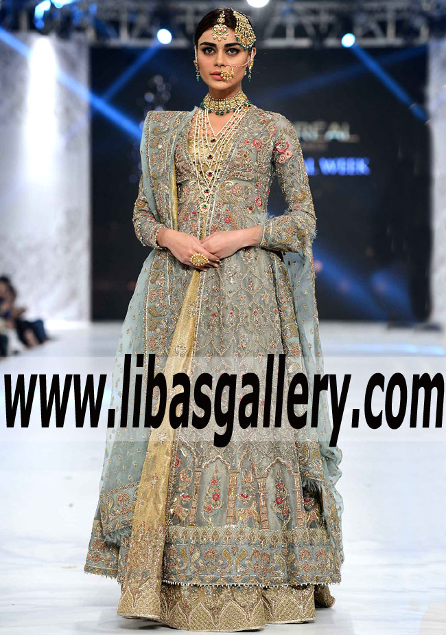 Luxurious Bridal Dress with Beautiful Lehenga Features Heavy and Intricate Embellishments for Modern Bride