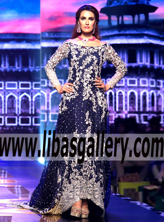 Wondrous INDIGO WEDDING GOWN for Engagement and Special Occassions