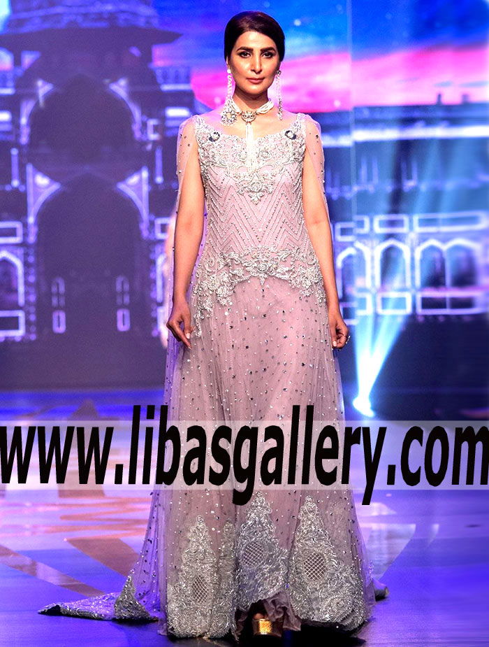 Luxurious LILAC GOWN Anarkali for Wedding Guest and Engagement
