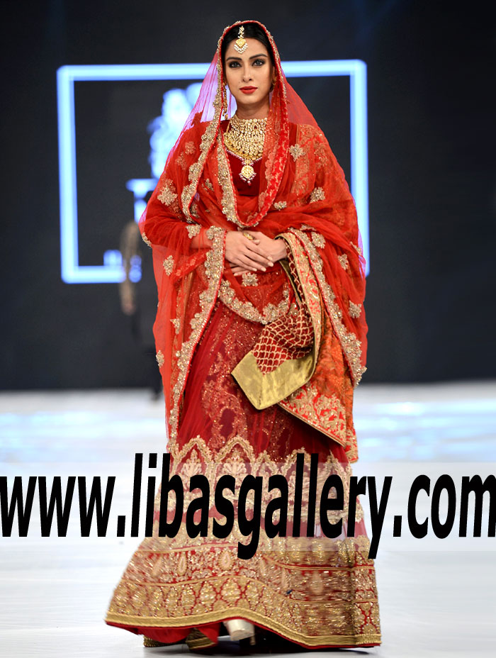 Luxurious Bridal Wedding Dress with Glorious Lehenga for Wedding and Special Occasions