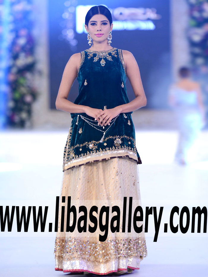 Beauteous bridesmaid Dress with Gorgeous Lehenga Skirt for Evening and Special Occasions