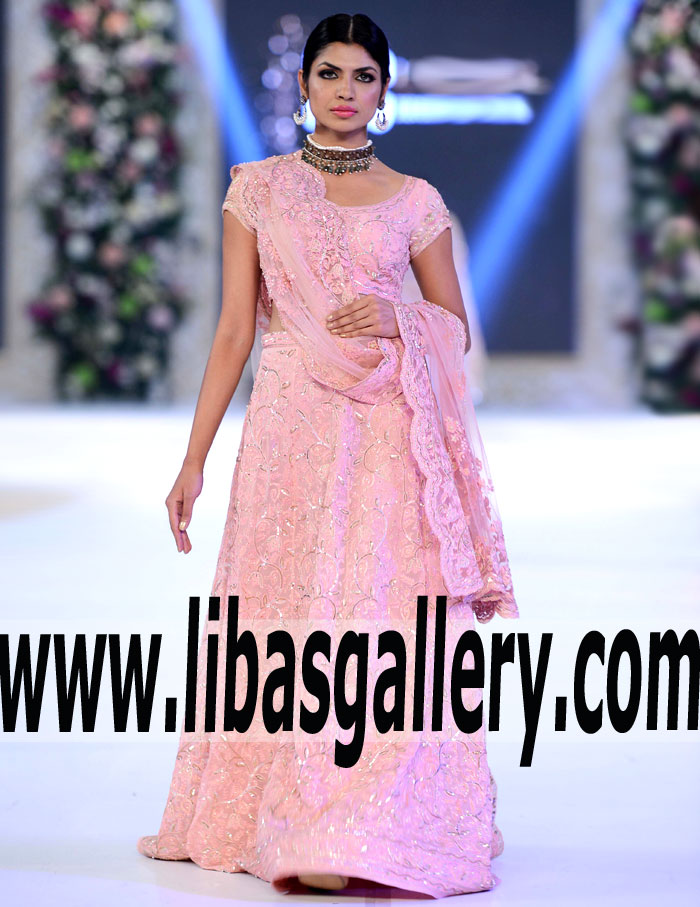 Wonderful Wedding Dress with Lovely Lehenga Skirt for Wedding and Special Occasions