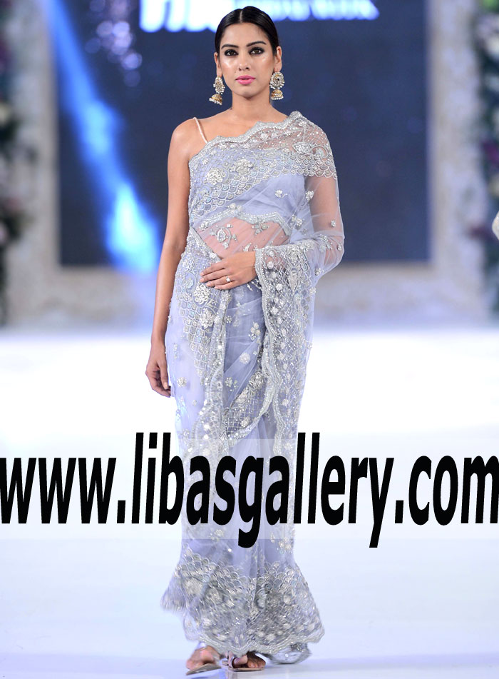 Misha Lakhani Bridal Wear Saree Collection at PFDC L`Oreal Paris Pakistani Designer Sarees Edison New Jersey NJ USA