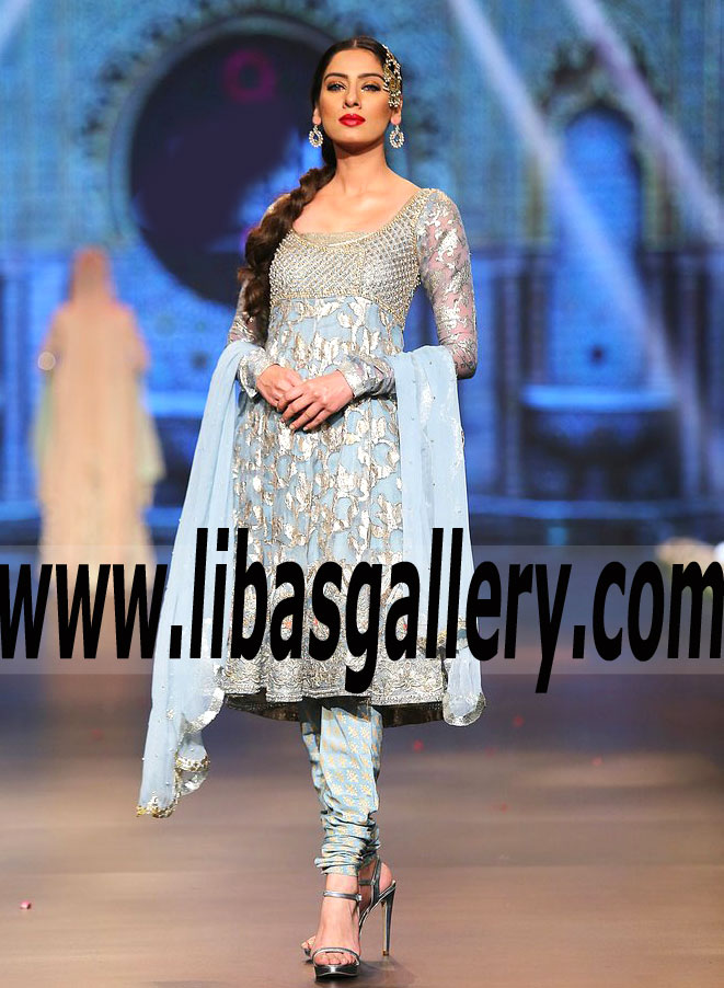 Breathtaking Blue Clover Meena Kumari Anarkali 