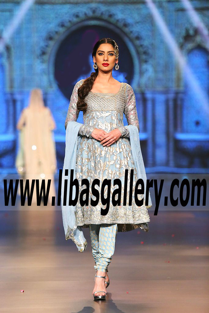 Breathtaking Blue Clover Meena Kumari Anarkali 