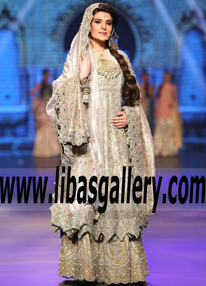 Lavish Gold Carnation Mastani Bridal Gown