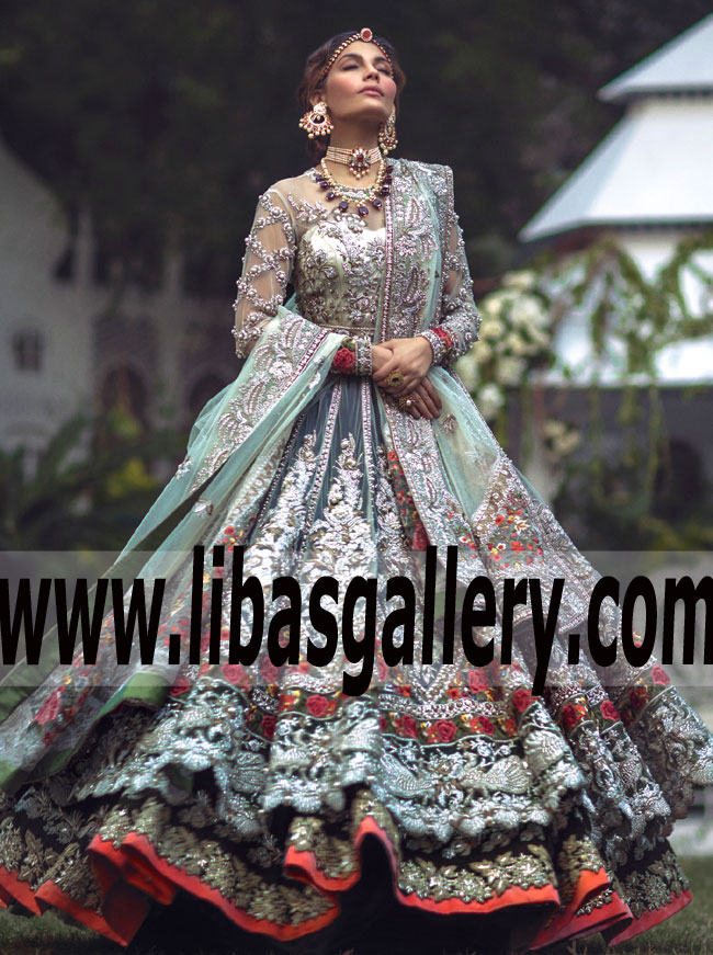 Glamorous Pakistani Designer Anarkali Gown