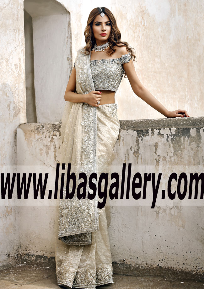 Rema & Shehrbano Bridal Saree for Special and Wedding Events Pakistani Bridal Saree Iowa US Latest Sarees Collection for Newlyweds