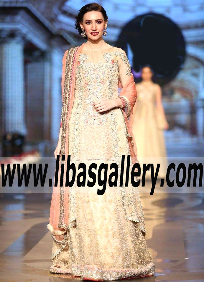 Exceptional Cornsilk Hippeastrum Wedding Lehenga