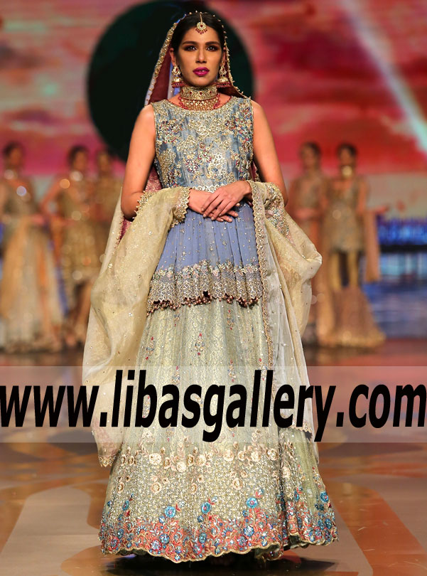 Imperial Ceil Ageratum Bridal Peplum Dress