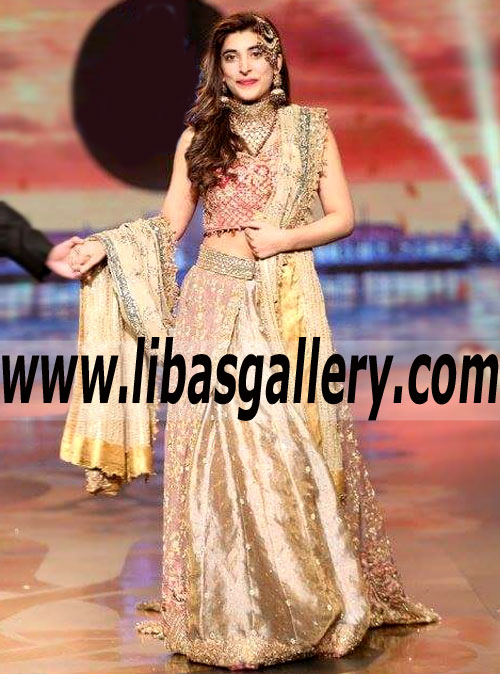 Gorgeous Burlywood Rudbeckia Wedding Lehenga