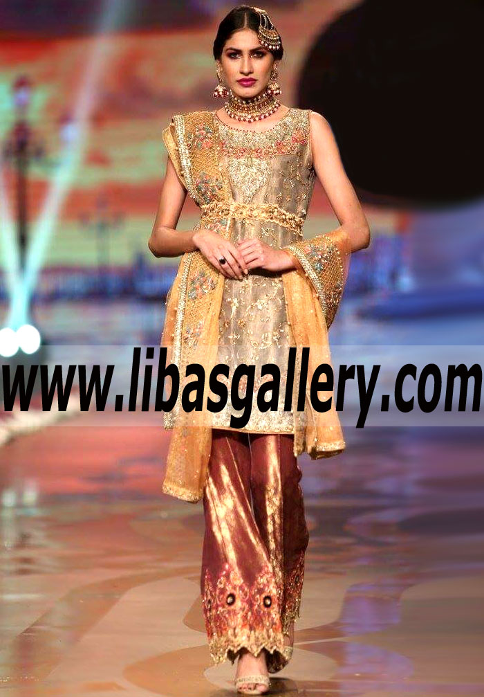 Fabulous Camel Marigold special occasion Wear