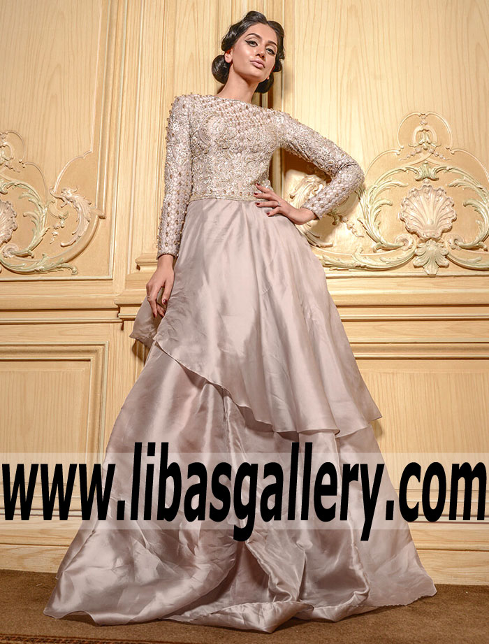 Astonishing Rosy Brown Viceroy Anarkali Gown