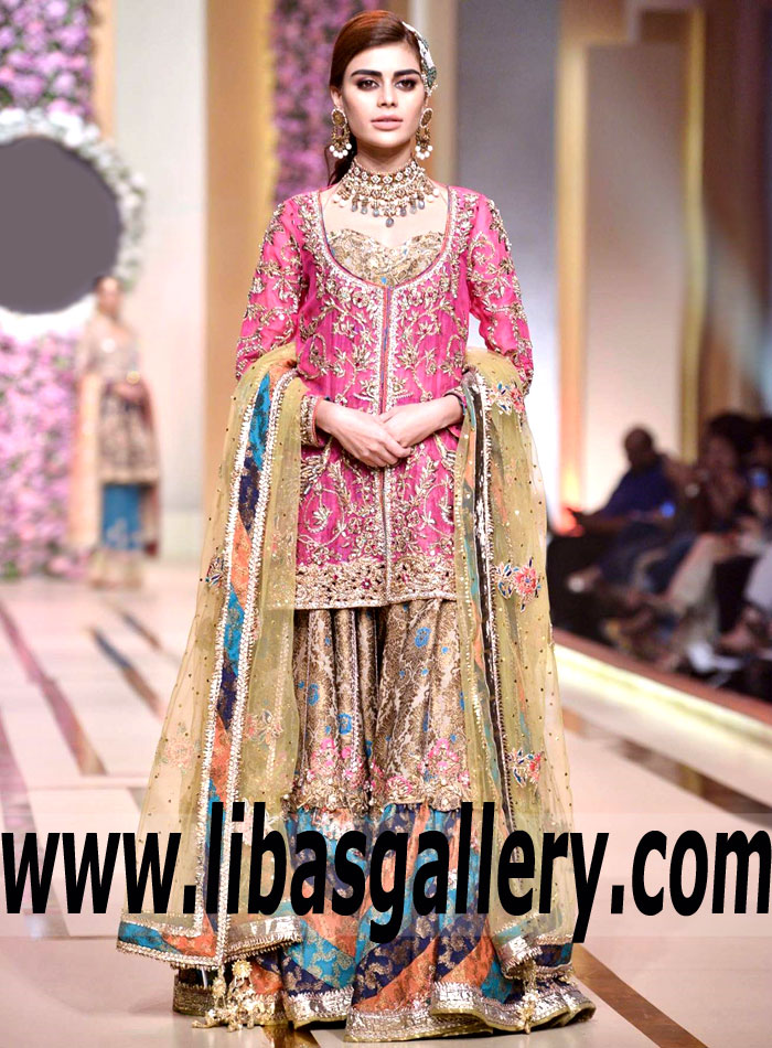 Miraculous Pink Khaki Carnation Two Legged Gharara