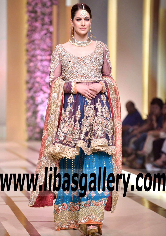 Beautiful Dark Byzantium Amorpha Bridal Anarkali