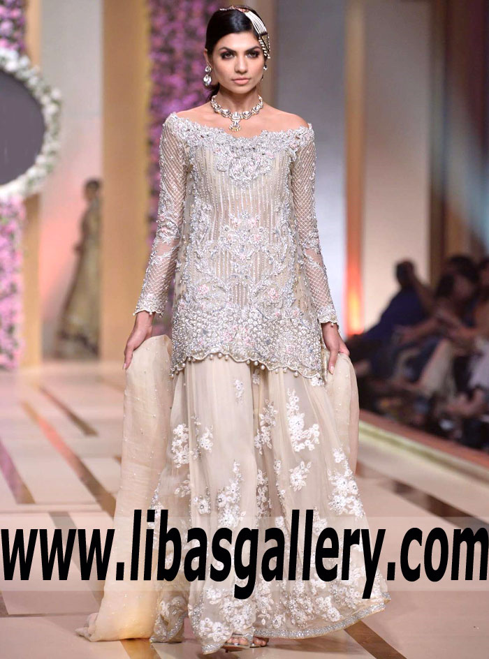 Classic Old Lace Arum Wedding Sharara