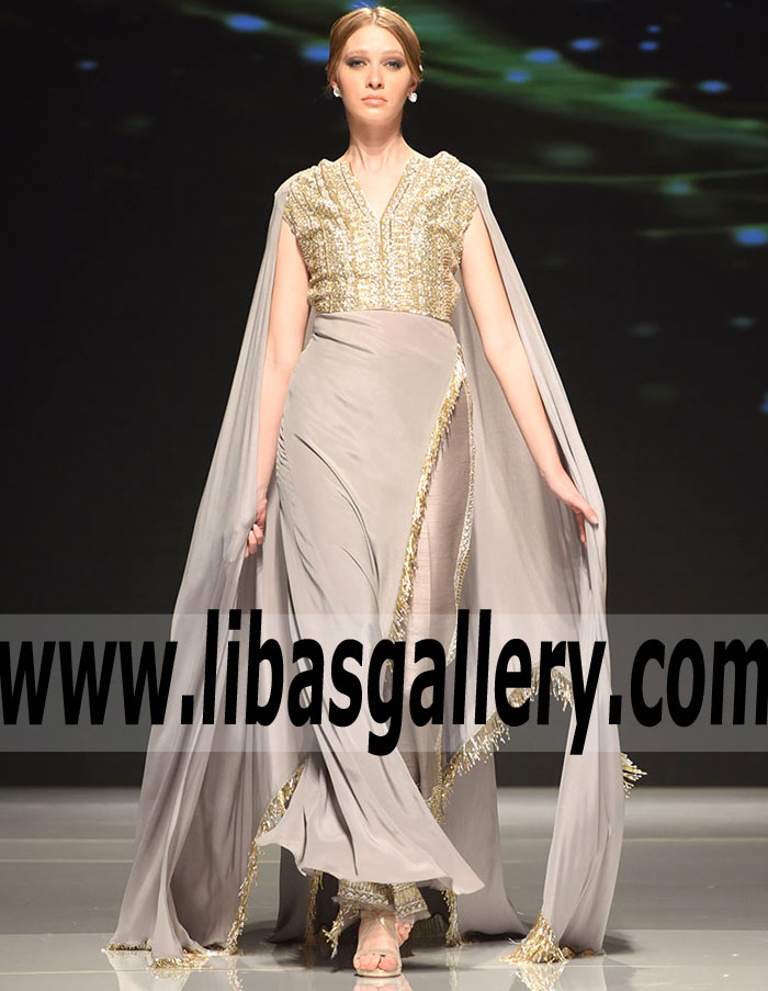 Supremely Stylish Mirage Anarkali Dress features Delicate and Fabulous Embellishments for Evening and Party