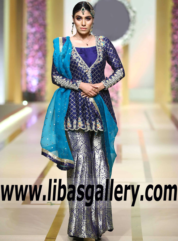 Luxurious Blue Carnation Party Dress