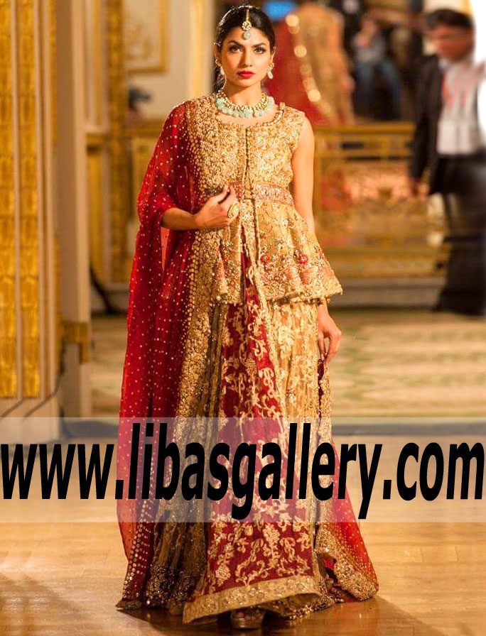 Magnificent Red Freesia Bridal Dress