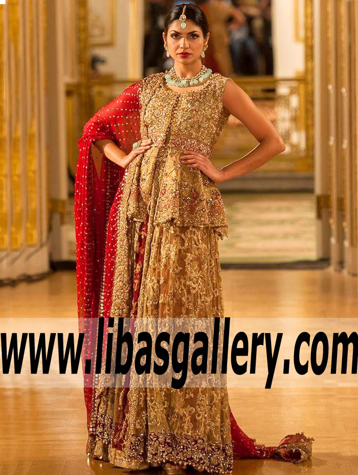 Magnificent Red Freesia Bridal Dress