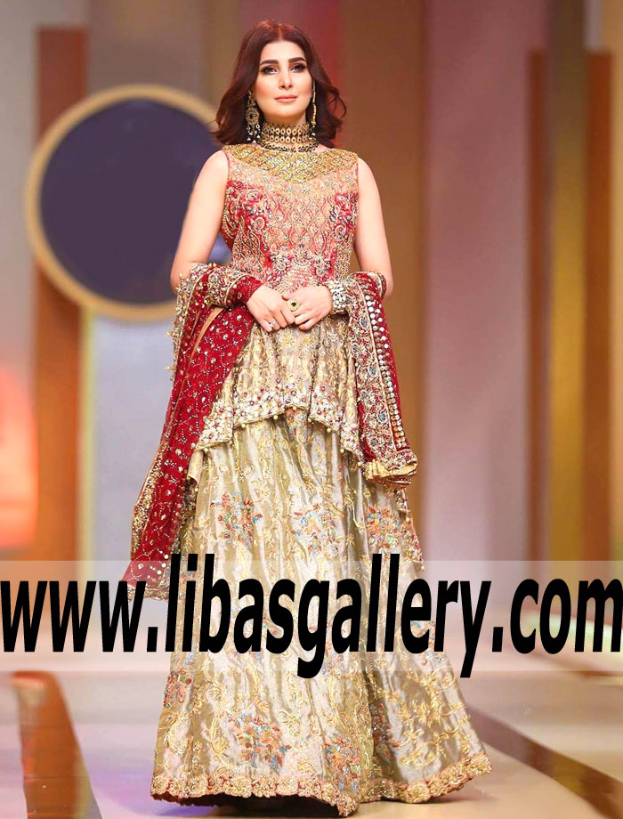 Umsha by Uzma Babar Designer Bridal Lehenga | Bridal Couture Week | Pakistani Designer Bridal Lehenga Kansas City Missouri MO USA