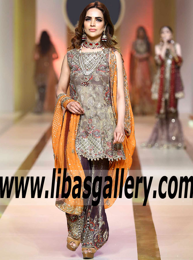 Pakistani Wedding Peplums, Pakistani Party Wear Peplums Umsha By Uzma Babar USA Houston Texas Florida California Dallas