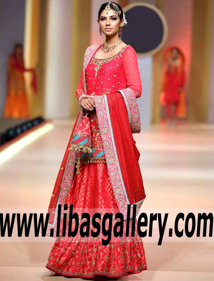 Dazzling Amaranth Campanula Bridal Dress