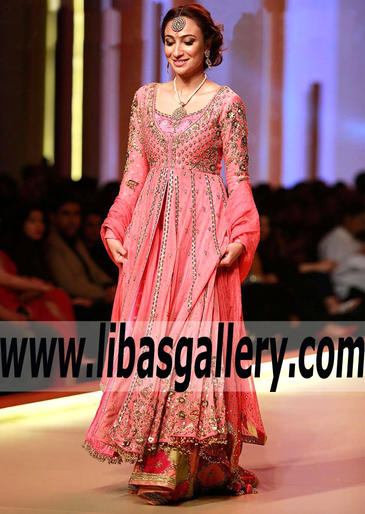 Breathtaking Candy Pink Amaryllis Wedding Anarkali