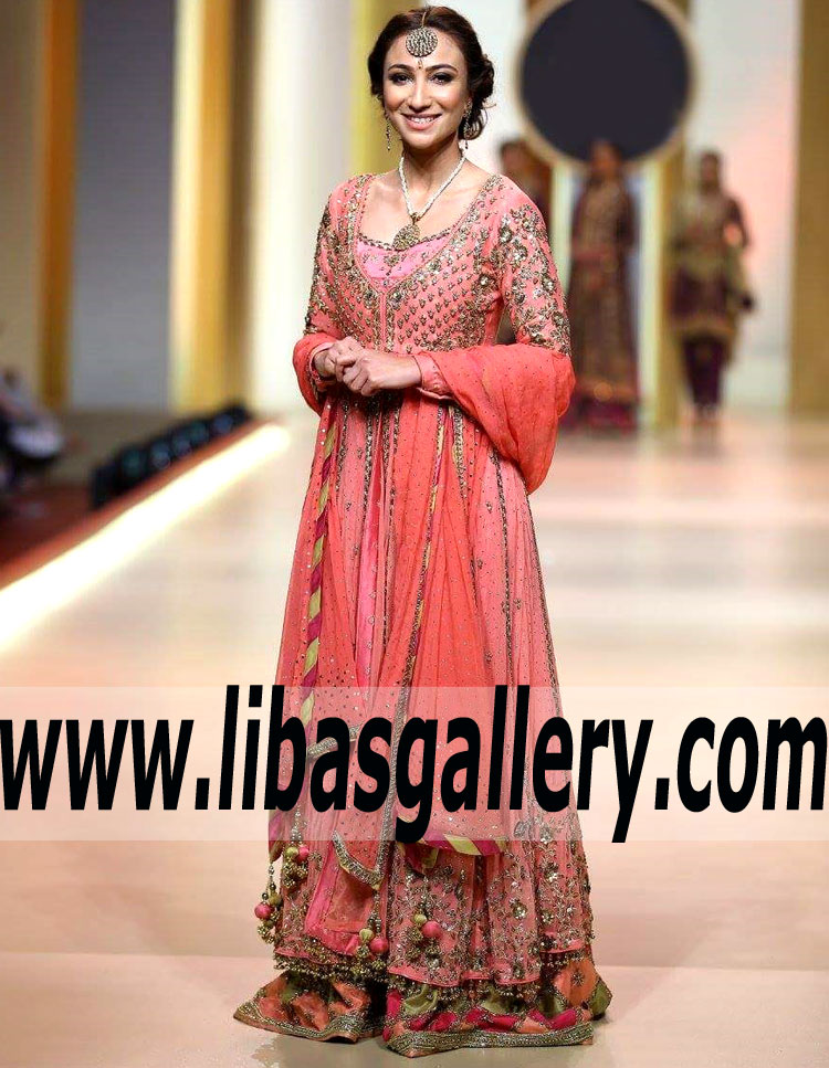Breathtaking Candy Pink Amaryllis Wedding Anarkali