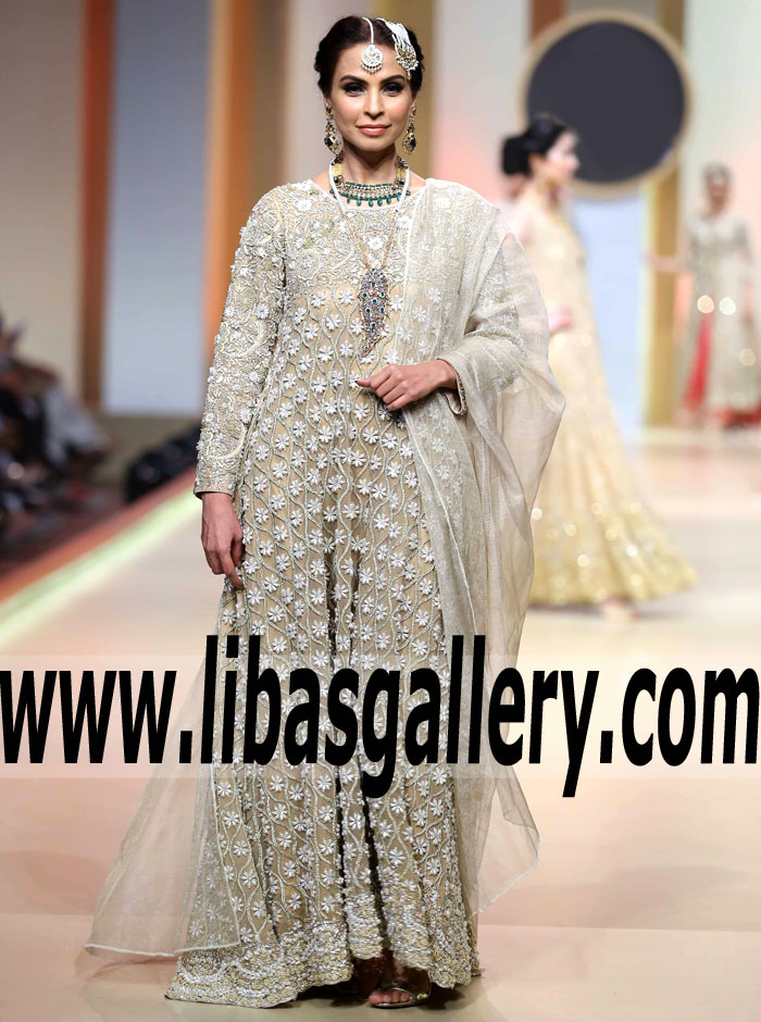 Breathtaking Dark Wheat Amaranthus Bridal Anarkali