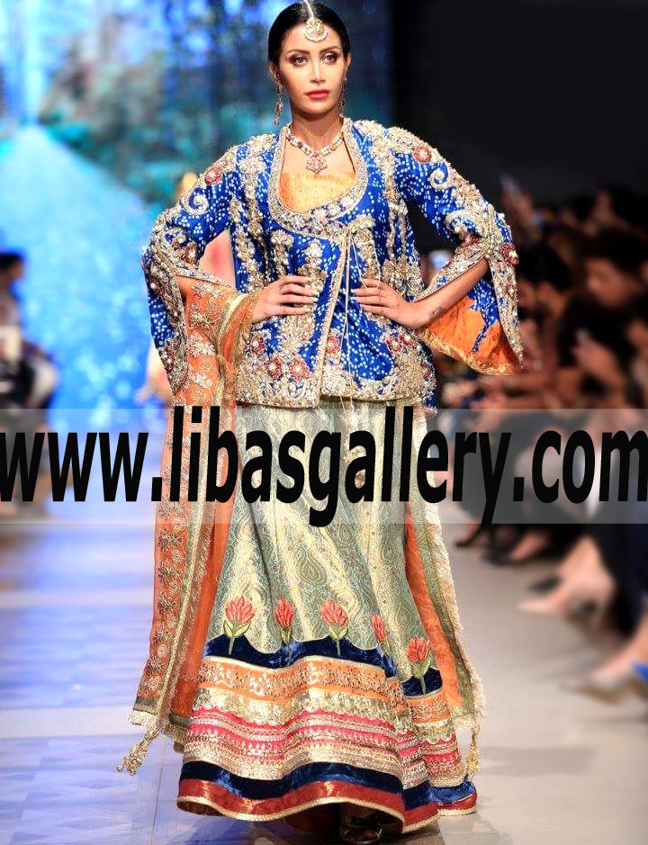 Buy Dulhan Wedding Angrakha | Nickie Nina Bridals Wear Online in UK, USA, Canada, Australia