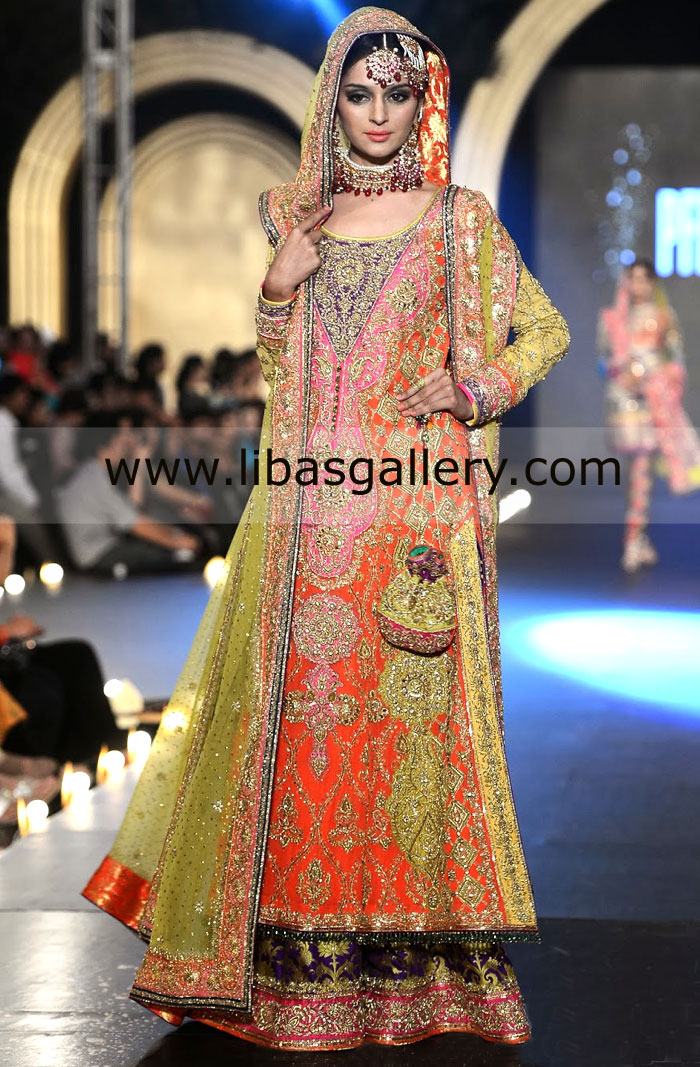 Orange Meridian Latest Bridal Dresses 2014