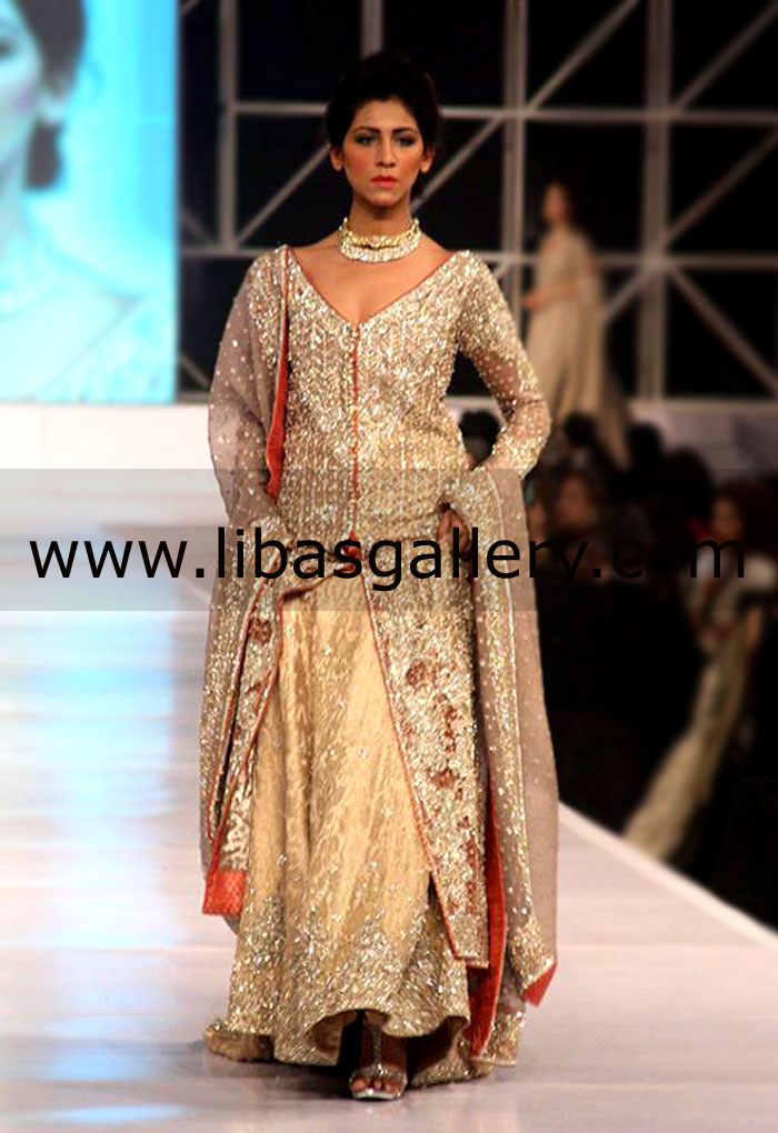 Faraz Manan glamorous and ultra-chic clothes Faraz Manan Designer Bridal Dresses Wedding Lehenga Gharara Sharara Bridal Couture Week 2013 - 2014 PFDC LOreal Paris Bridal Week Lahore, Karachi 2013 - 2014 