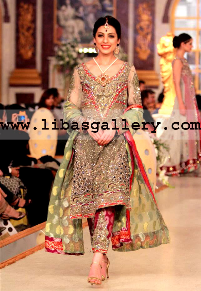 Pantene Bridal Couture Week 2014 Shazia Kiyani Latest Pakistani Party Dresses Collection Los Angeles California Wedding Formal Party Wear 