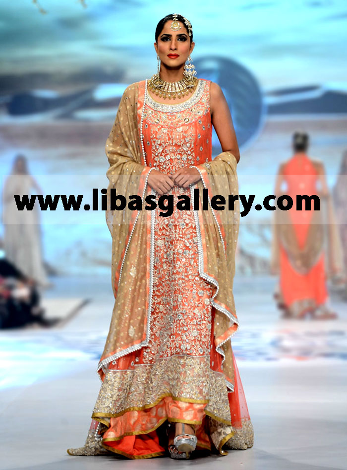 Buy designer Zainab Chottani Anarkali, exclusive women fashion Bridal collection from Pantene Bridal Couture Week 2014 PBCW2014, Store Locations in Minnesota MN USA