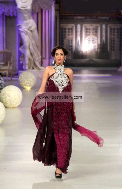 Stylish Party Dress for Wedding Guest Monia Farooqi Party Wear Collection 2012 Halifax London UK Wedding Guest Pakistan PBCW