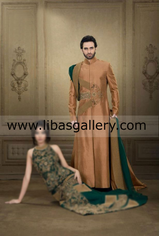 Traditional Men`s Designer Sherwani Shops Dubai, Abu Dhabi, UAE, Traditional Shadi Sherwani Dresses Shop Online