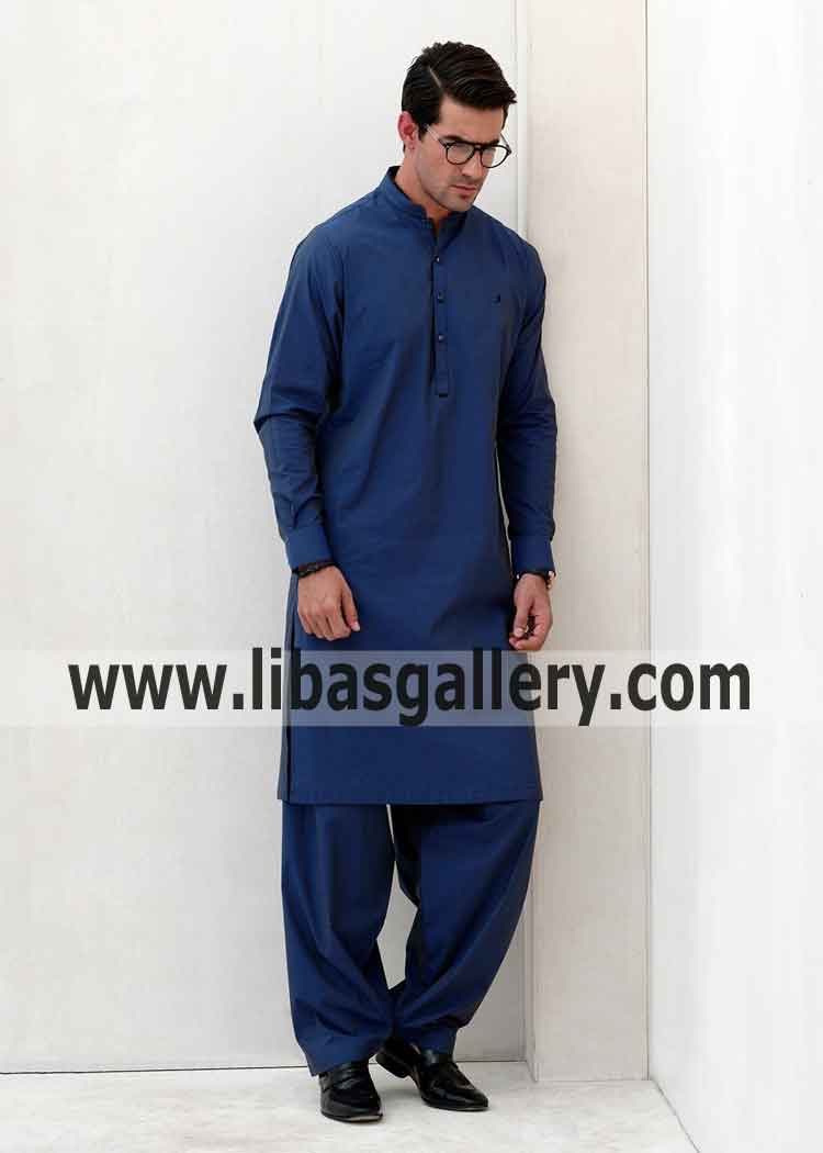 MID NIGHT BLUE KURTA SHALWAR