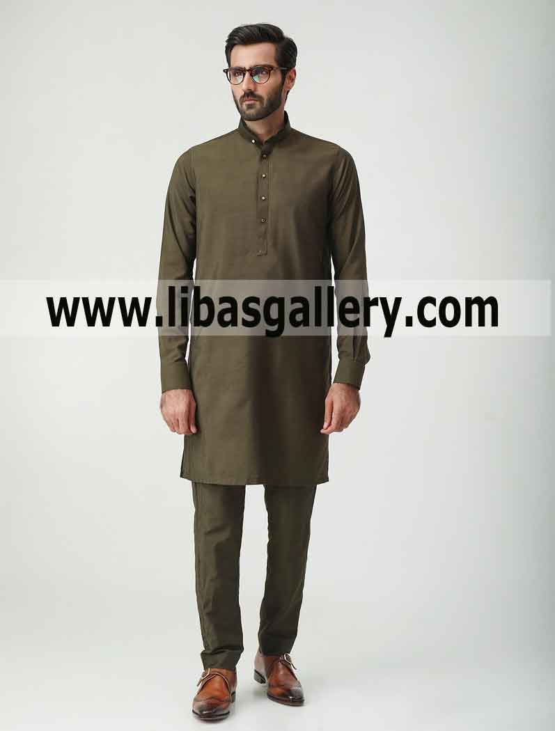 dark color kurta pajama for man to wear on eid and family gathering wash and wear top class fabric uk usa canada
