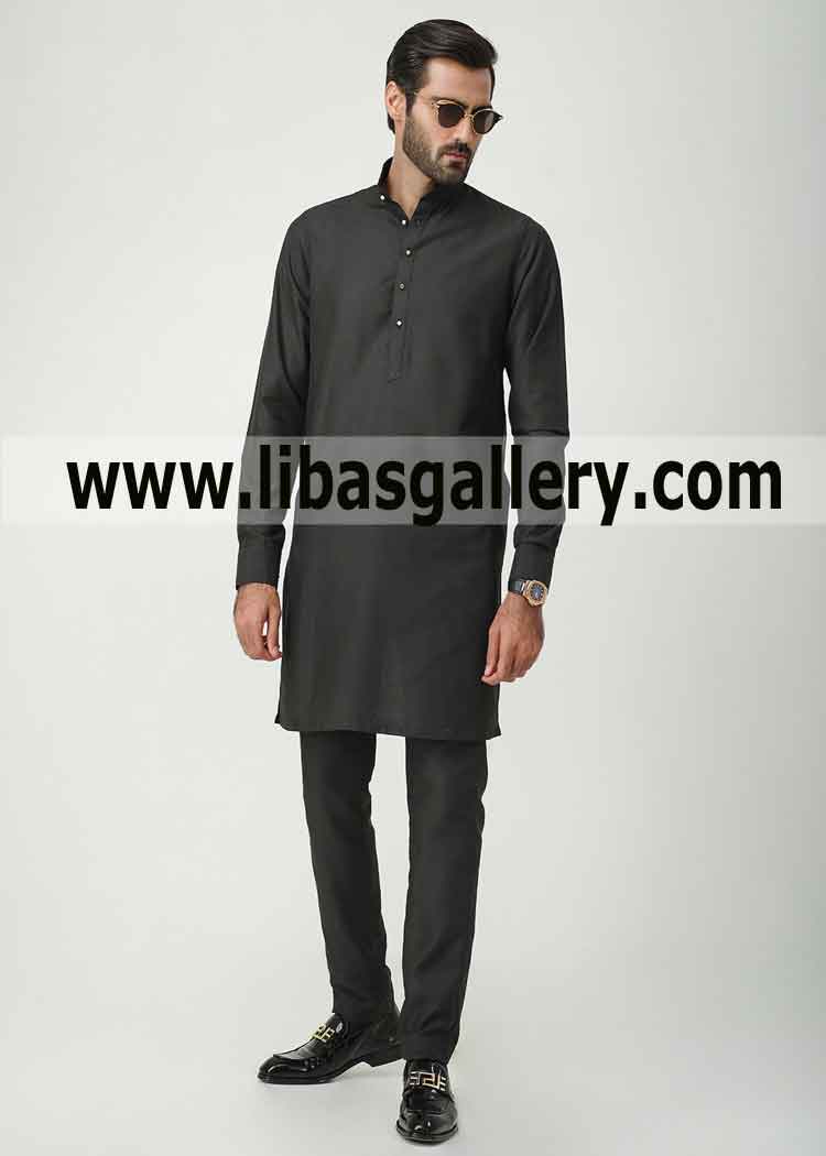 latest collection of pakistani kurta pajama with kameez style cuff hasnain lehri dedication uk usa canada