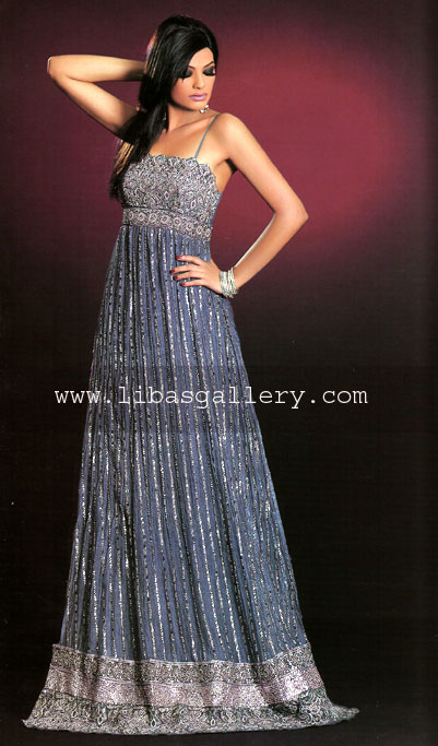 Ecru Blue Avians Wedding Dresses