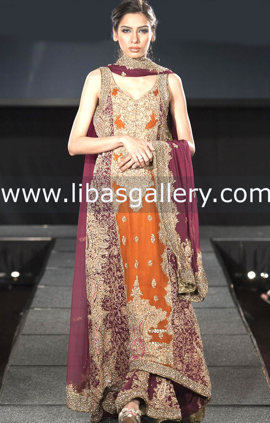 Burnt Orange Fornia Bridal Wear